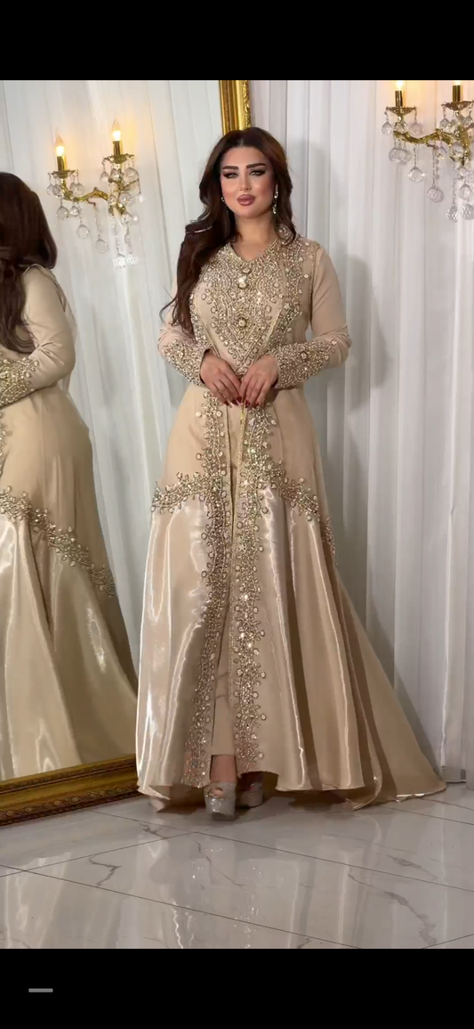 Reham Kaftan Beige Size 8